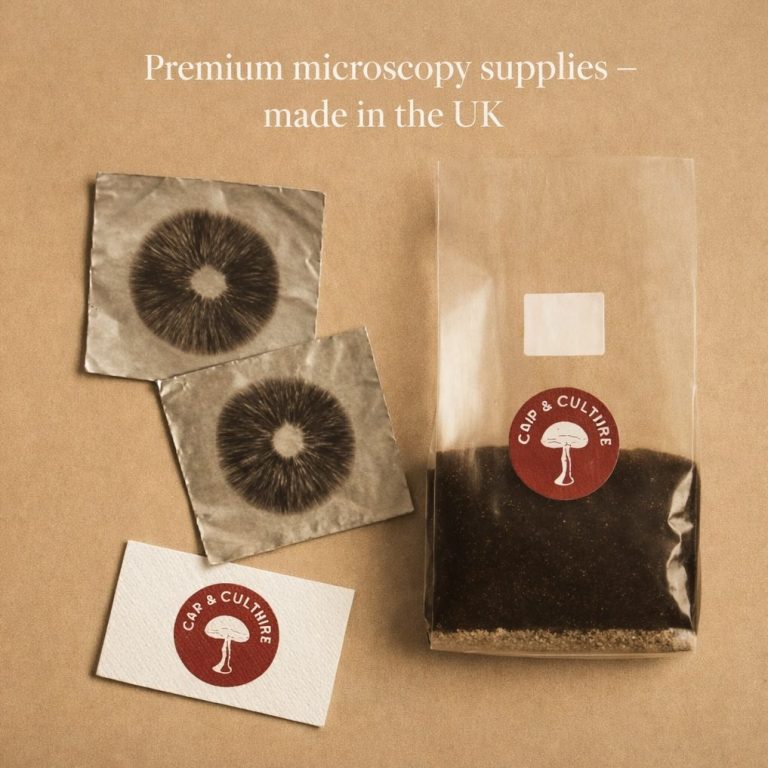 UK Premium Microscopy Supplies | Cap & Culture Premium microscopy supplies by Cap & Culture UK including spore prints and substrate bags