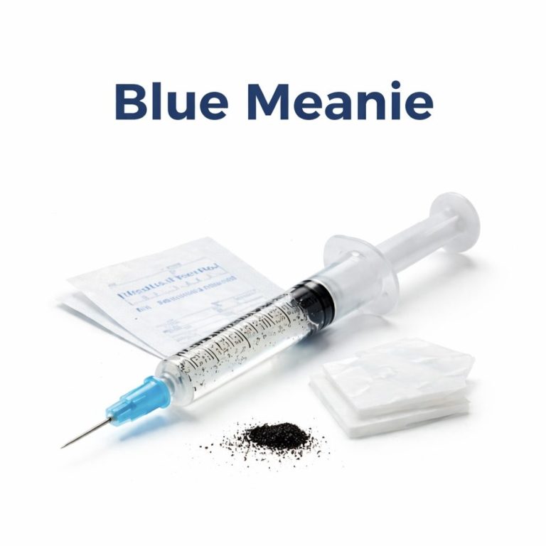 Blue Meanie Spore Syringes- Cap & Culture UK Blue Meanie spore syringe for microscopy |Cap and Culture UK